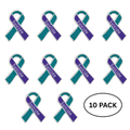 10 Pack of Suicide Awareness & Prevention Ribbon Pins The Awareness Company