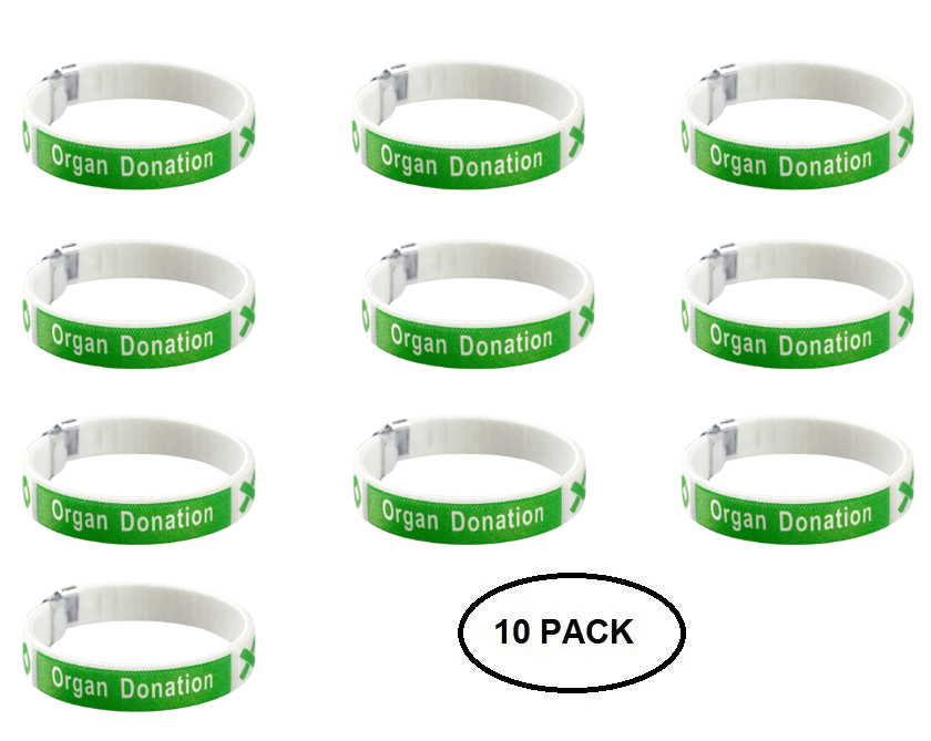 10 Pack Organ Donation Bangle Bracelets The Awareness Company
