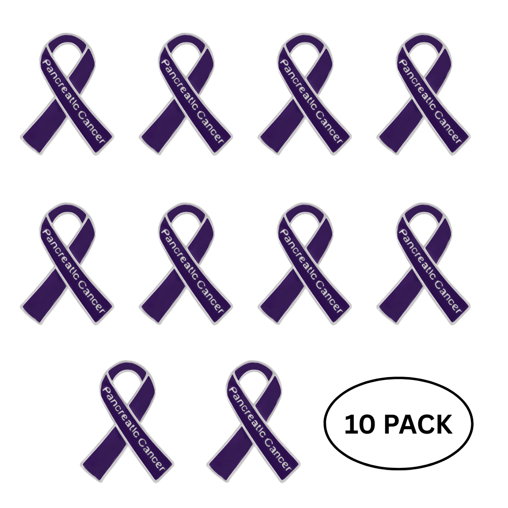 10 Pack Pancreatic Cancer Awareness Ribbon Pins The Awareness Company