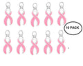 10 Pack Pink Ribbon Breast Cancer Awareness Charms The Awareness Company