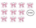 10 Pack Pink Ribbon Hair Bows The Awareness Company