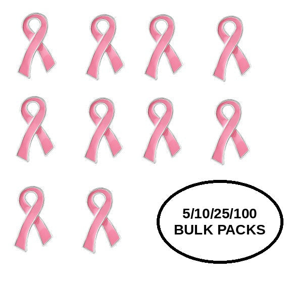 5/10/25/100 Pack Pink Ribbon Pins The Awareness Company