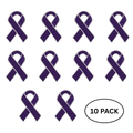 10 Pack Purple Ribbon Awareness Pins The Awareness Company