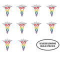 5/10/25/100 Rainbow Caduceus Pins The Awareness Company