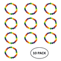 10 Pack Rainbow Colored Beaded Bracelets The Awareness Company