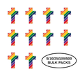 5/10/25/100 Rainbow Cross Shaped Pins The Awareness Company