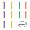 10 Pack Rainbow Flag Lanyard Style Keychains The Awareness Company