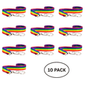 10 Pack Rainbow Flag Lanyards The Awareness Company