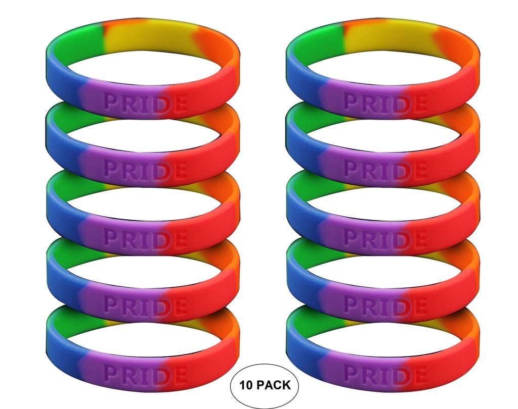 Rainbow PRIDE Silicone Bracelets The Awareness Company