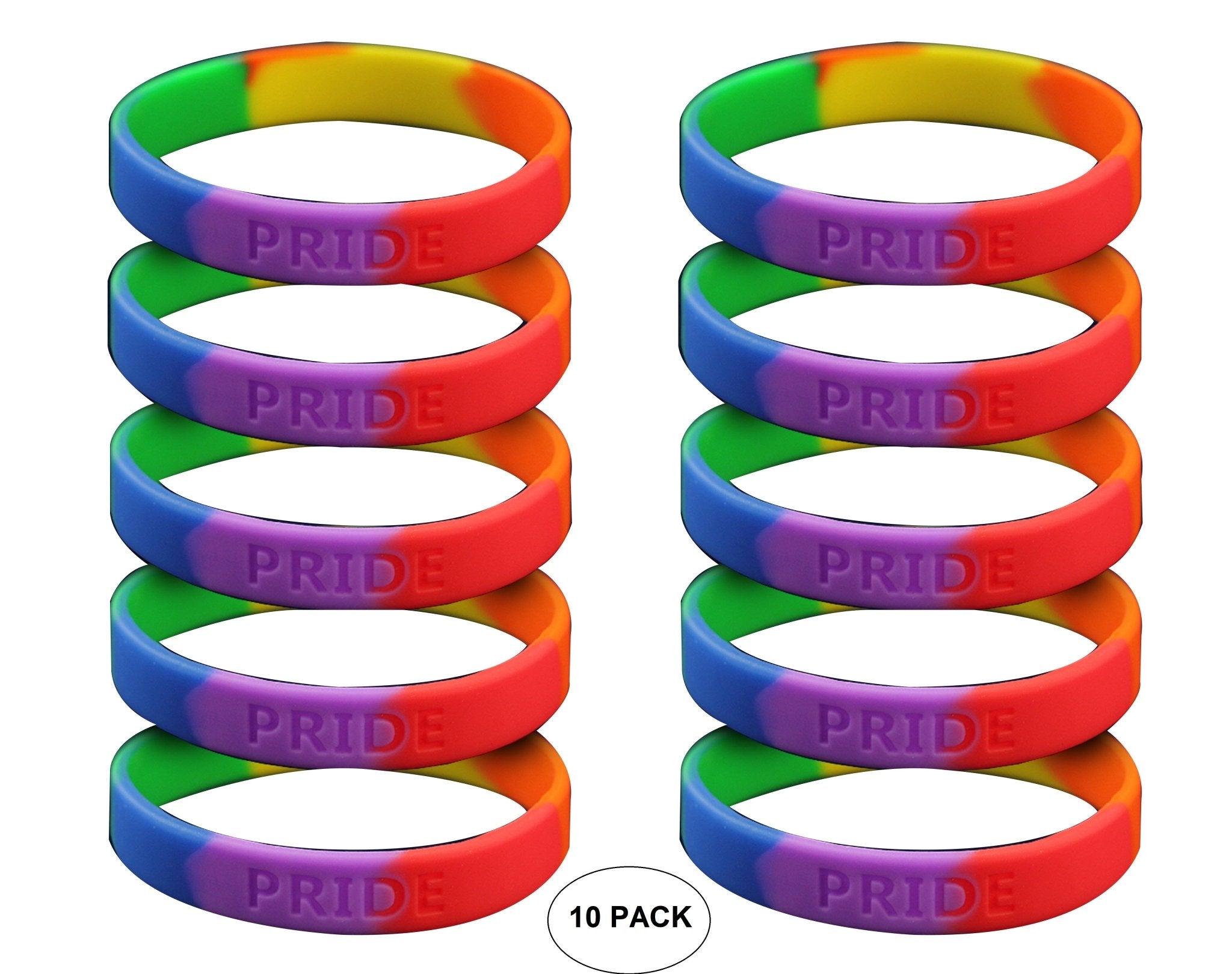 Rainbow PRIDE Silicone Bracelets The Awareness Company