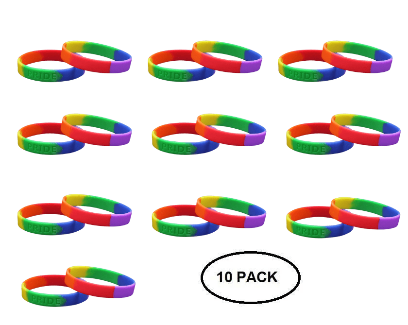 Rainbow PRIDE Silicone Bracelets The Awareness Company