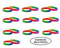 5/10/50/100 Rainbow PRIDE Silicone Bracelets The Awareness Company