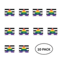 10 Pack Rectangle Straight Ally Flag Pins The Awareness Company