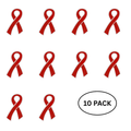 10 Pack Red Ribbon Awareness Pins The Awareness Company