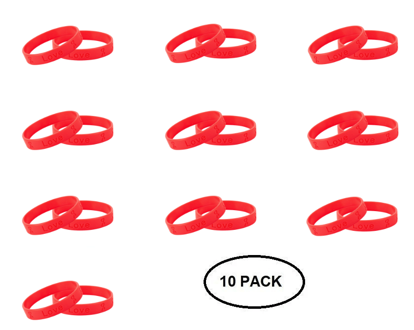 Red Silicone Bracelets The Awareness Company