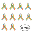10 Pack Satin Autism Awareness Ribbon Pins The Awareness Company
