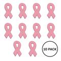 10 Pack Silicone Pink Ribbon Pins The Awareness Company