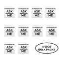 5/10/25/100 Silver Square My Pronouns Are Ask Me Pins The Awareness Company