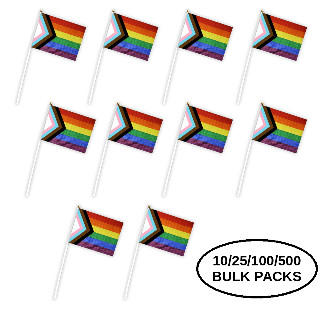 10/25/100/500 Bulk Small Daniel Quasar Flags on a Stick The Awareness Company