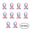 10 Pack Small Pink & Blue Ribbon Lapel Pins The Awareness Company