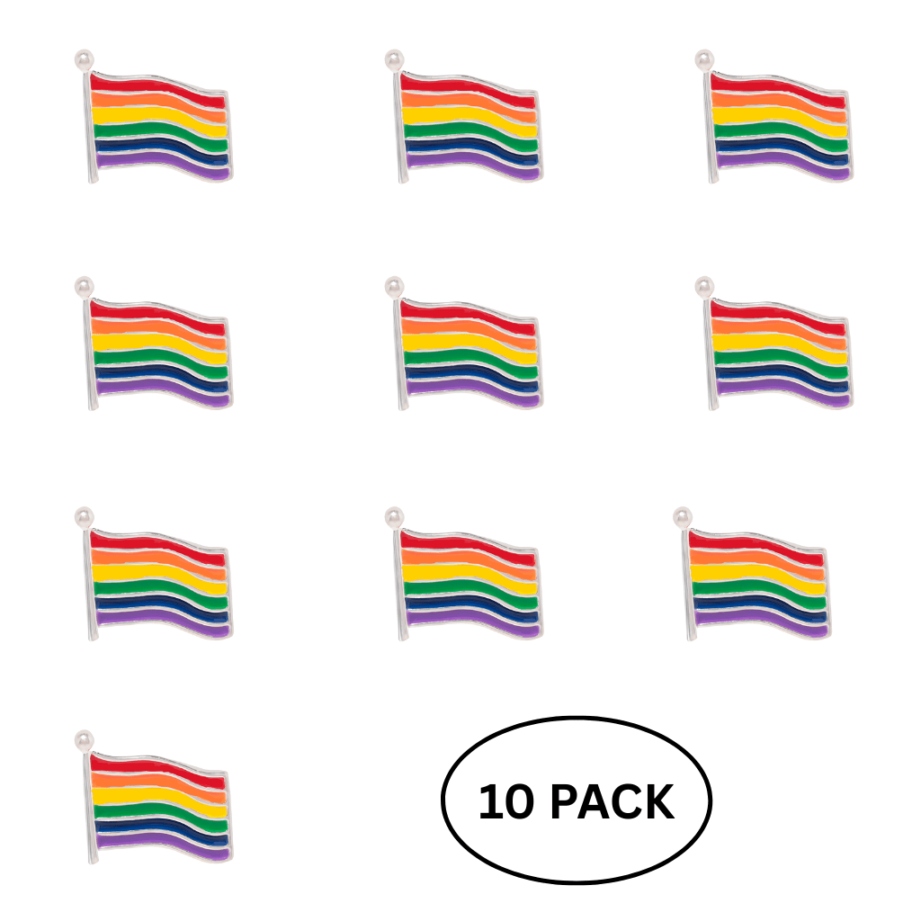 10 Pack Small Rainbow Flag Lapel Pins The Awareness Company