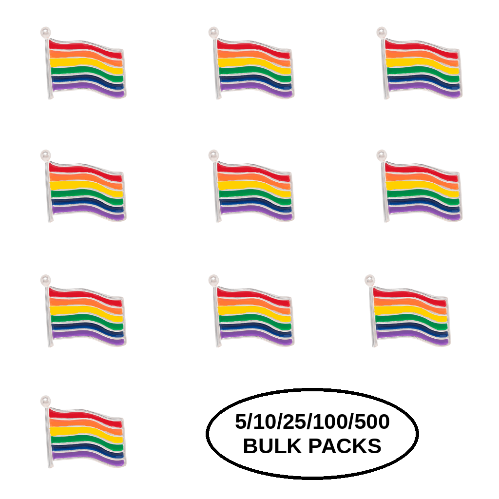 5/10/25/100 Small Rainbow Flag Lapel Pins The Awareness Company
