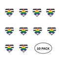 10 Pack Straight Ally Flag Heart Pins The Awareness Company