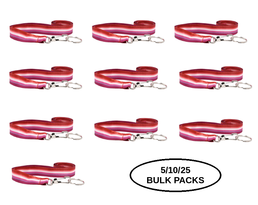 5/10/25 Sunset Lesbian Flag Lanyards The Awareness Company