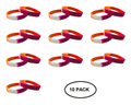 Sunset Lesbian Flag Silicone Bracelets The Awareness Company
