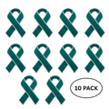 10 Pack Teal Ribbon Awareness Lapel Pins The Awareness Company