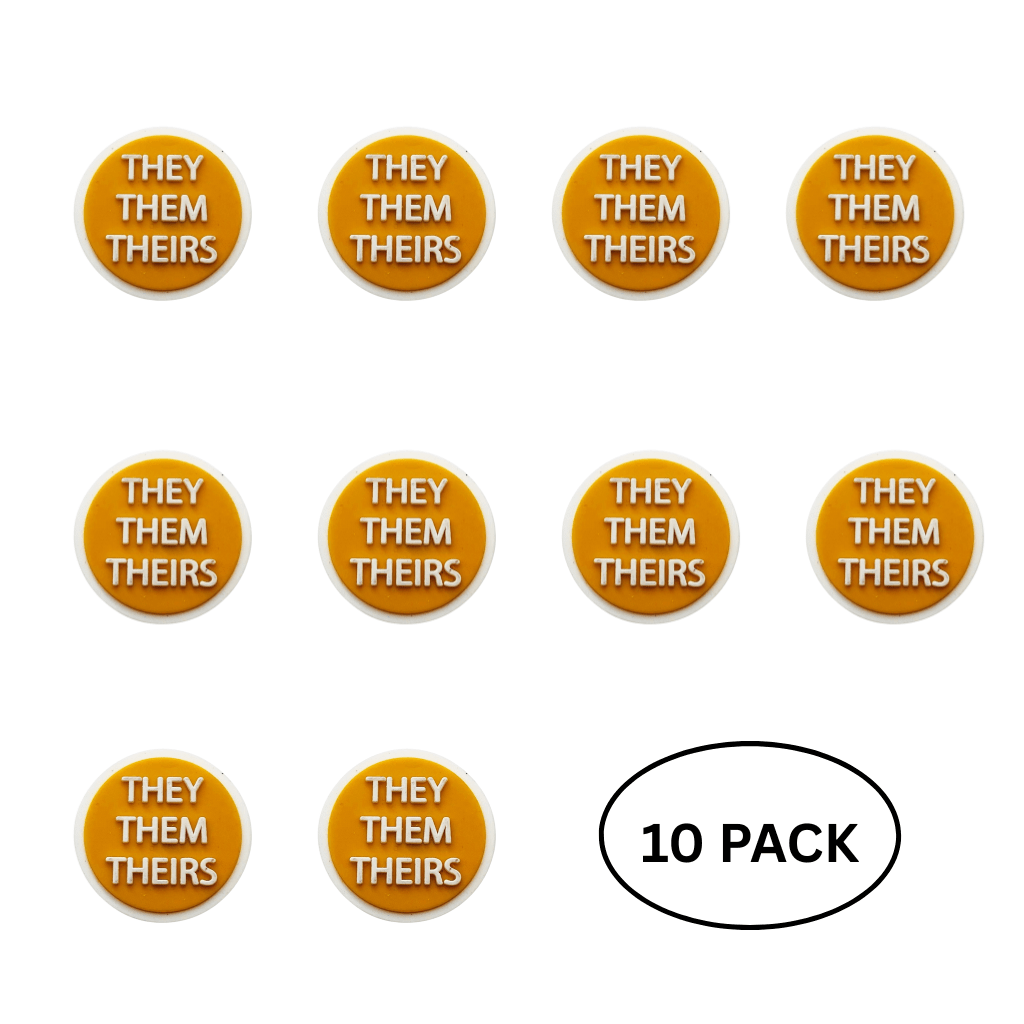 10 Pack They Them Pronoun Silicone Pins The Awareness Company