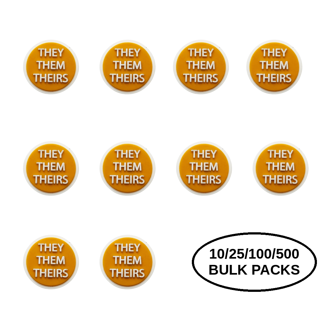 10/25/100/500 They Them Pronoun Silicone Pins The Awareness Company
