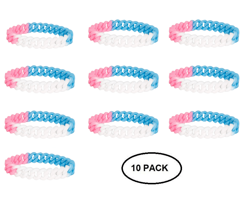 Transgender Chain Link Silicone Bracelets The Awareness Company