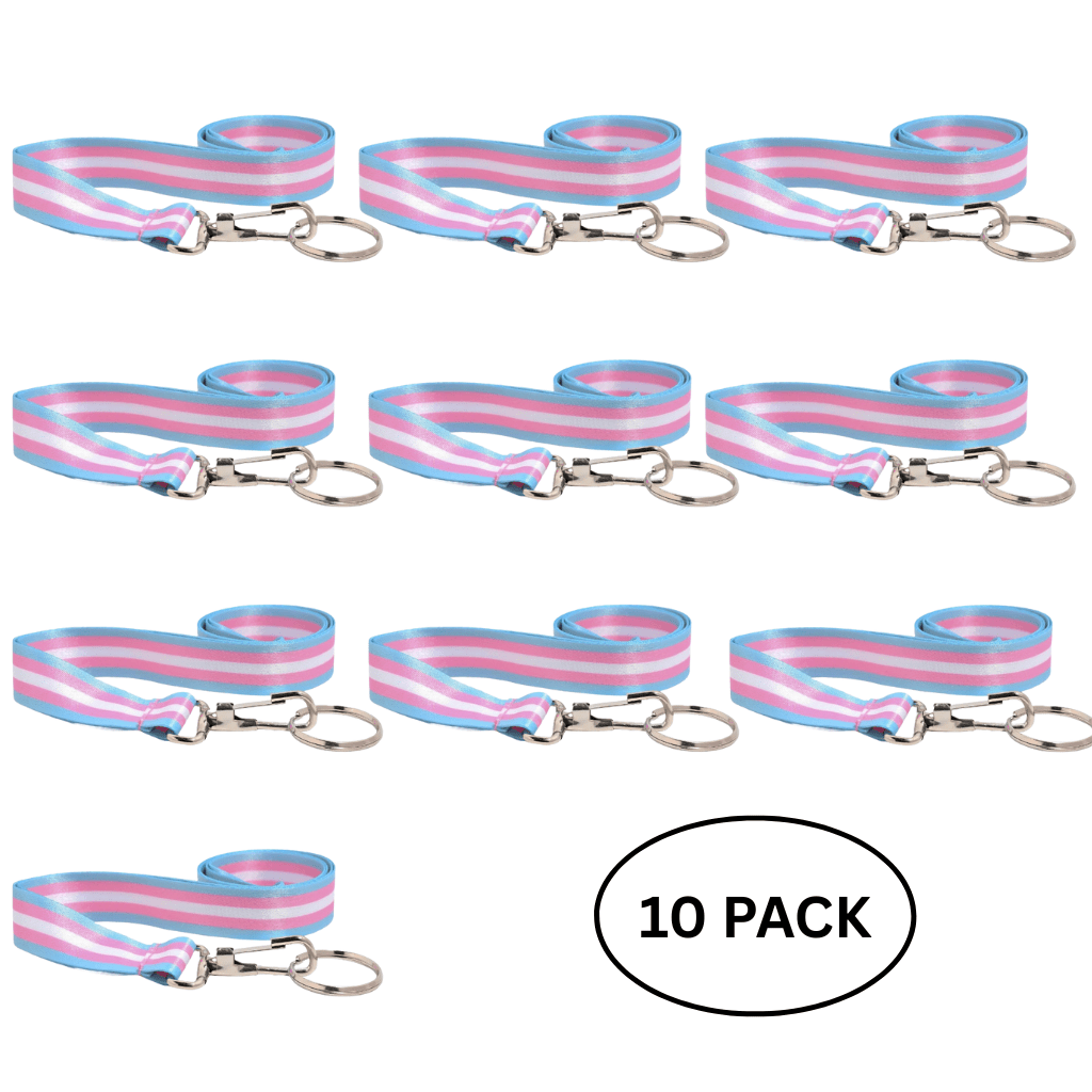 10 Pack Transgender Flag Lanyards The Awareness Company