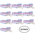 10 Pack Transgender Flag Lanyards The Awareness Company