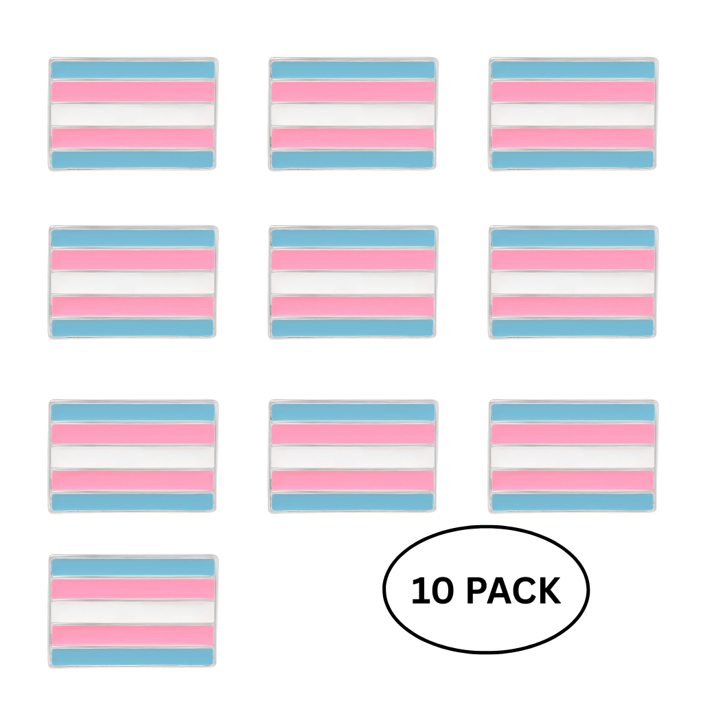 10 Pack Transgender Flag Pins The Awareness Company