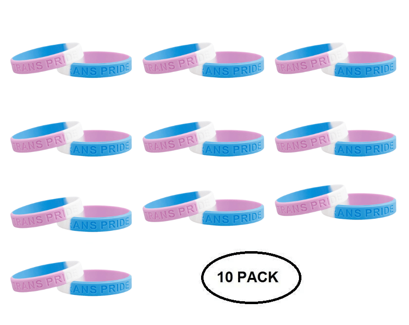 Transgender PRIDE Silicone Bracelets The Awareness Company