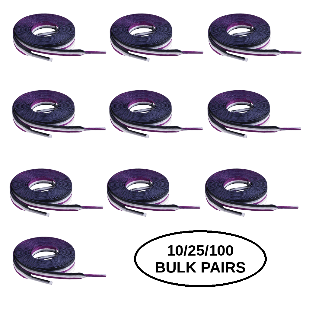 10/25/100 Pairs Asexual Flag Shoe Laces The Awareness Company