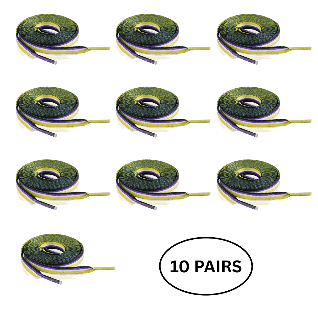 10 Pairs Nonbinary Flag Shoe Laces The Awareness Company