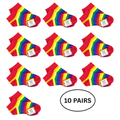 10 Pairs Rainbow Ankle Socks The Awareness Company