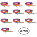 10 Pairs Rainbow Flag Shoe Laces The Awareness Company