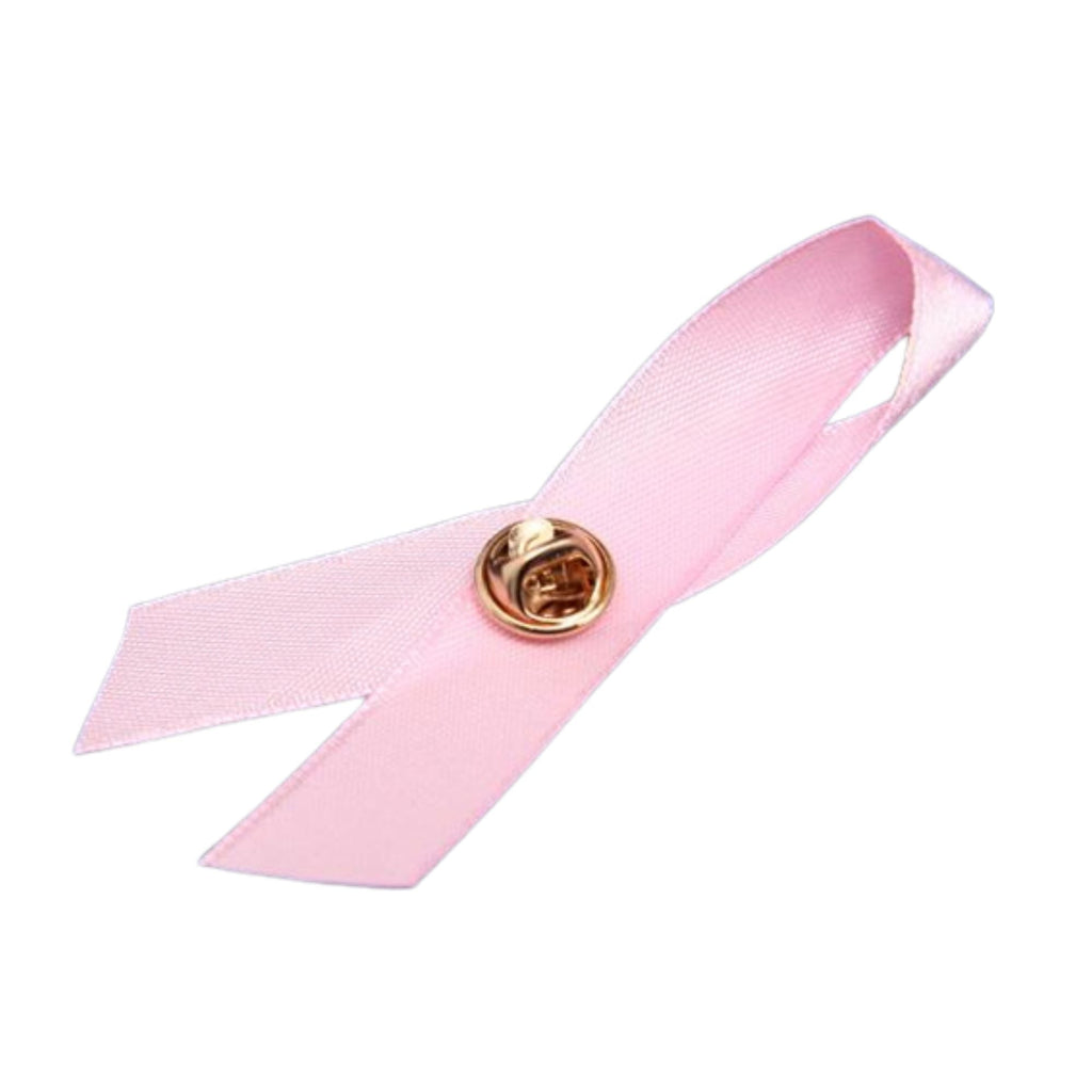 10 Pack of Satin Pink Ribbon Breast Cancer Pins The Awareness Company