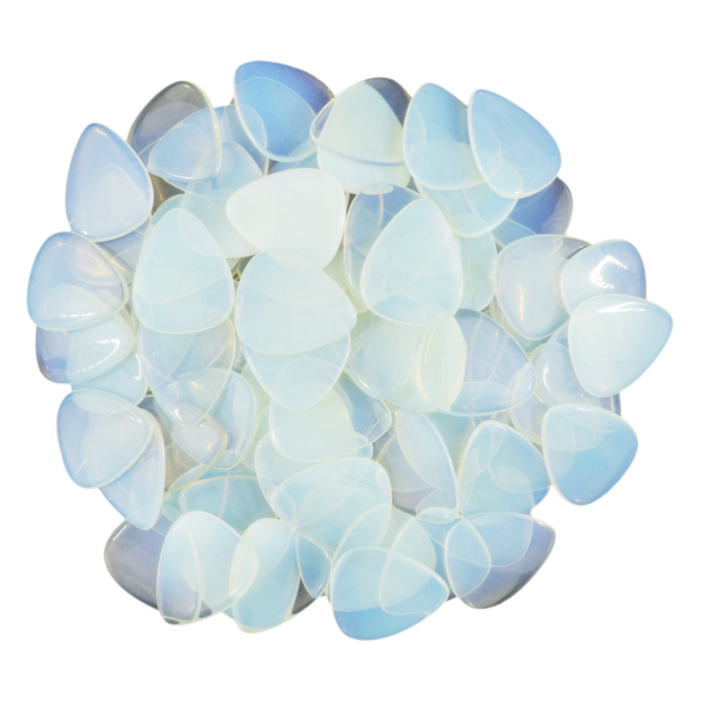 Opalite Gemstone Guitar Or Bass Pick - 3.0 mm Ultra Heavy Gauge - 351 Shape - Specialty Handmade Exotic Plectrum Exotic Plectrums