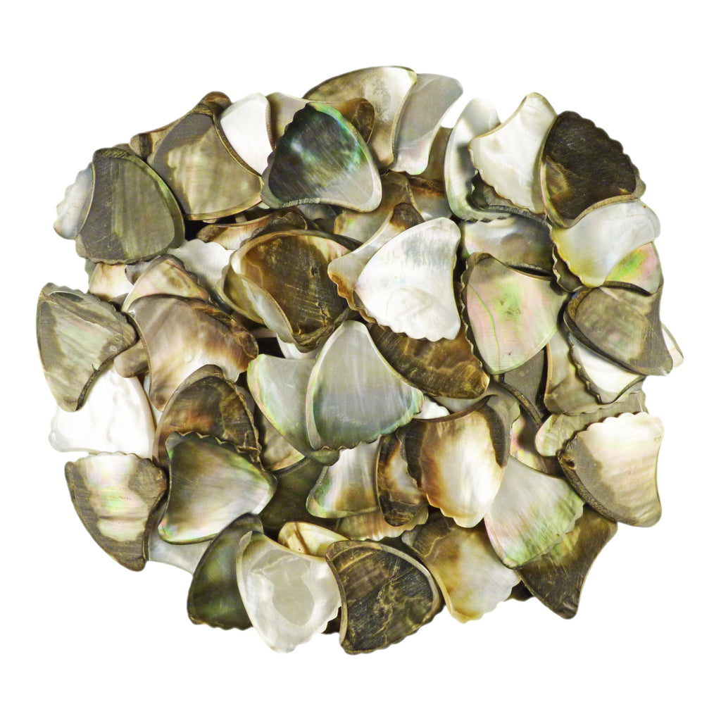 Black Abalone Shell Guitar Or Bass Pick - 2.0 mm - 390 Wedge Shark Fin Shape - Handmade Specialty Exotic Luxury Plectrum Exotic Plectrums