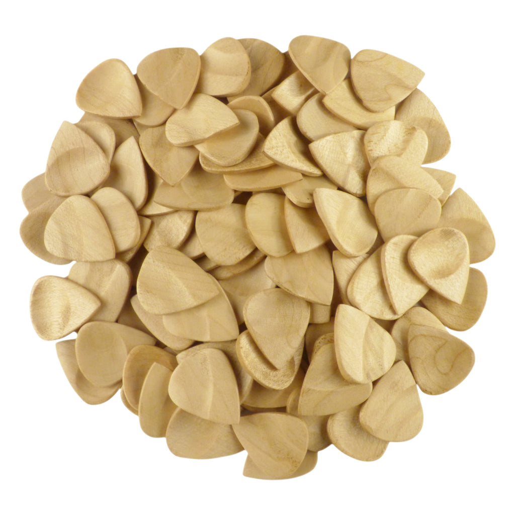 Maple Wood Guitar Or Bass Pick - 3.0 mm Ultra Heavy Gauge - 351 Groove Shape - Natural Finish Handmade Specialty Exotic Plectrum Exotic Plectrums