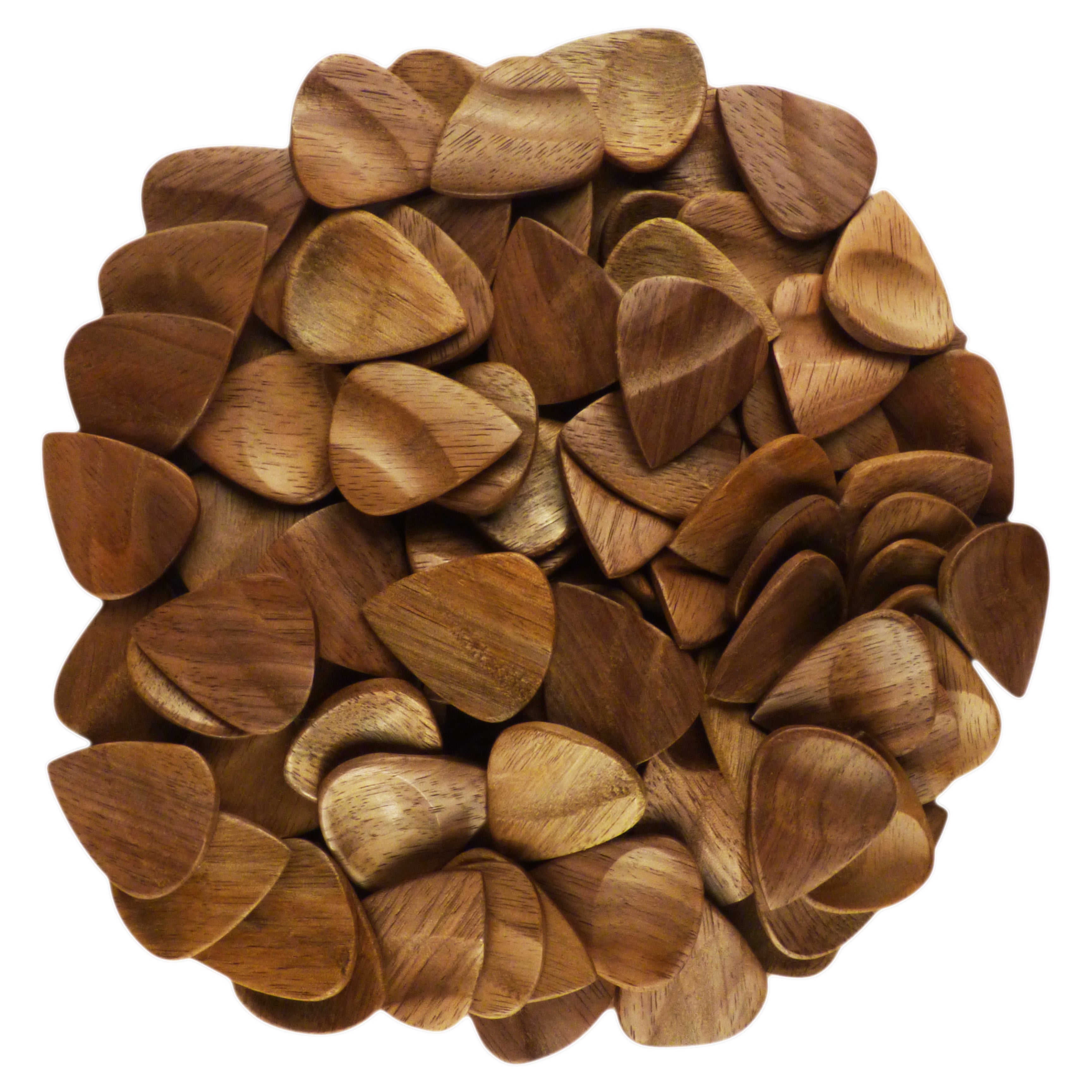 Walnut Wood Guitar Or Bass Pick - 3.0 mm Ultra Heavy Gauge - 351 Groove Shape - Natural Finish Handmade Specialty Exotic Plectrum Exotic Plectrums