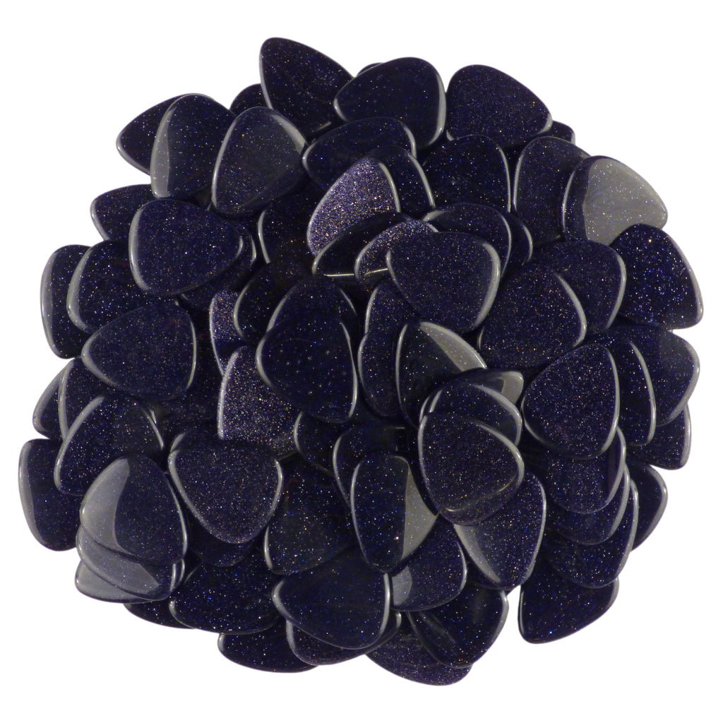 Blue Sandstone Stone Guitar Or Bass Pick - 3.0 mm Ultra Heavy Gauge - 351 Shape - Specialty Handmade Gemstone Exotic Plectrum Exotic Plectrums