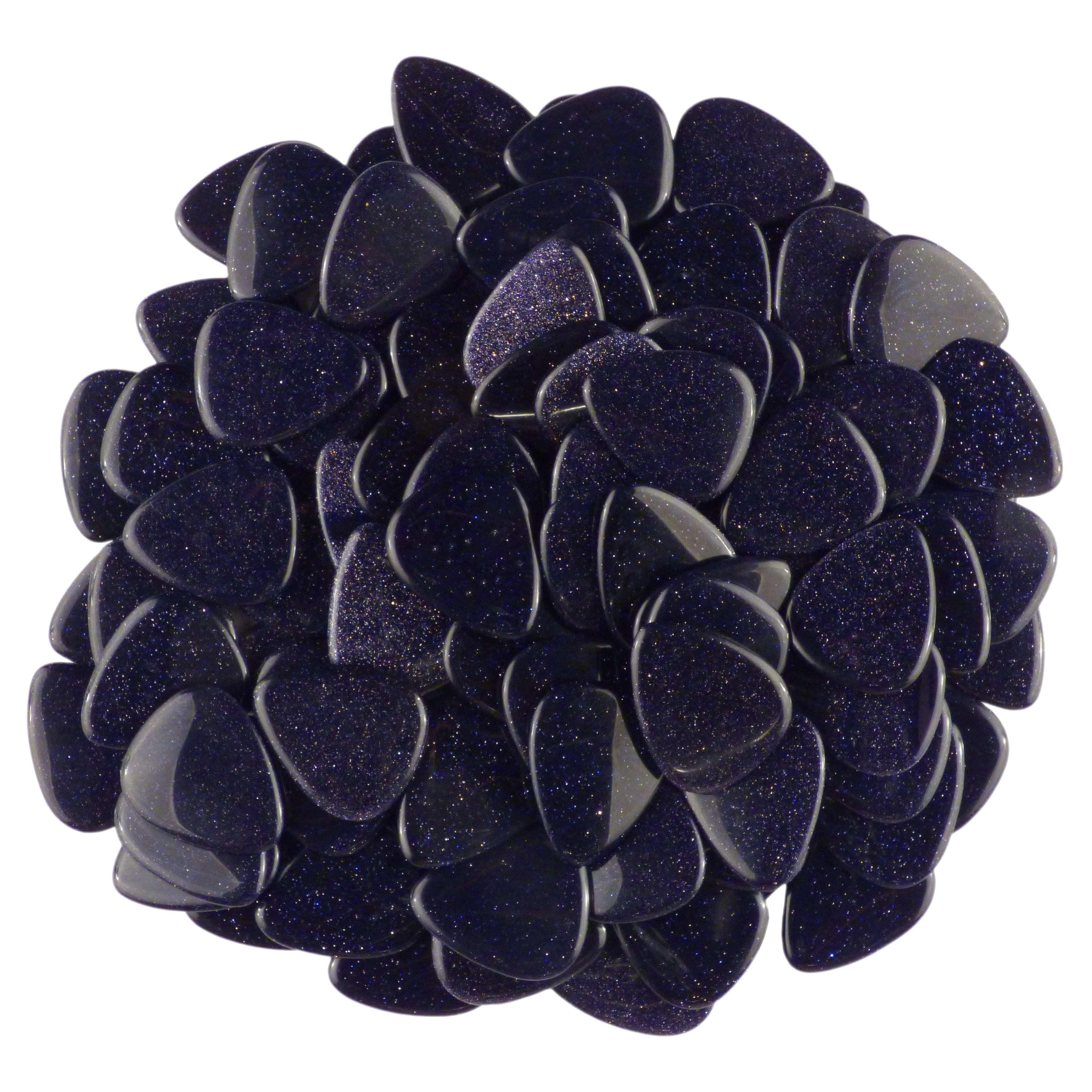 Blue Sandstone Stone Guitar Or Bass Pick - 3.0 mm Ultra Heavy Gauge - 351 Shape - Specialty Handmade Gemstone Exotic Plectrum Exotic Plectrums
