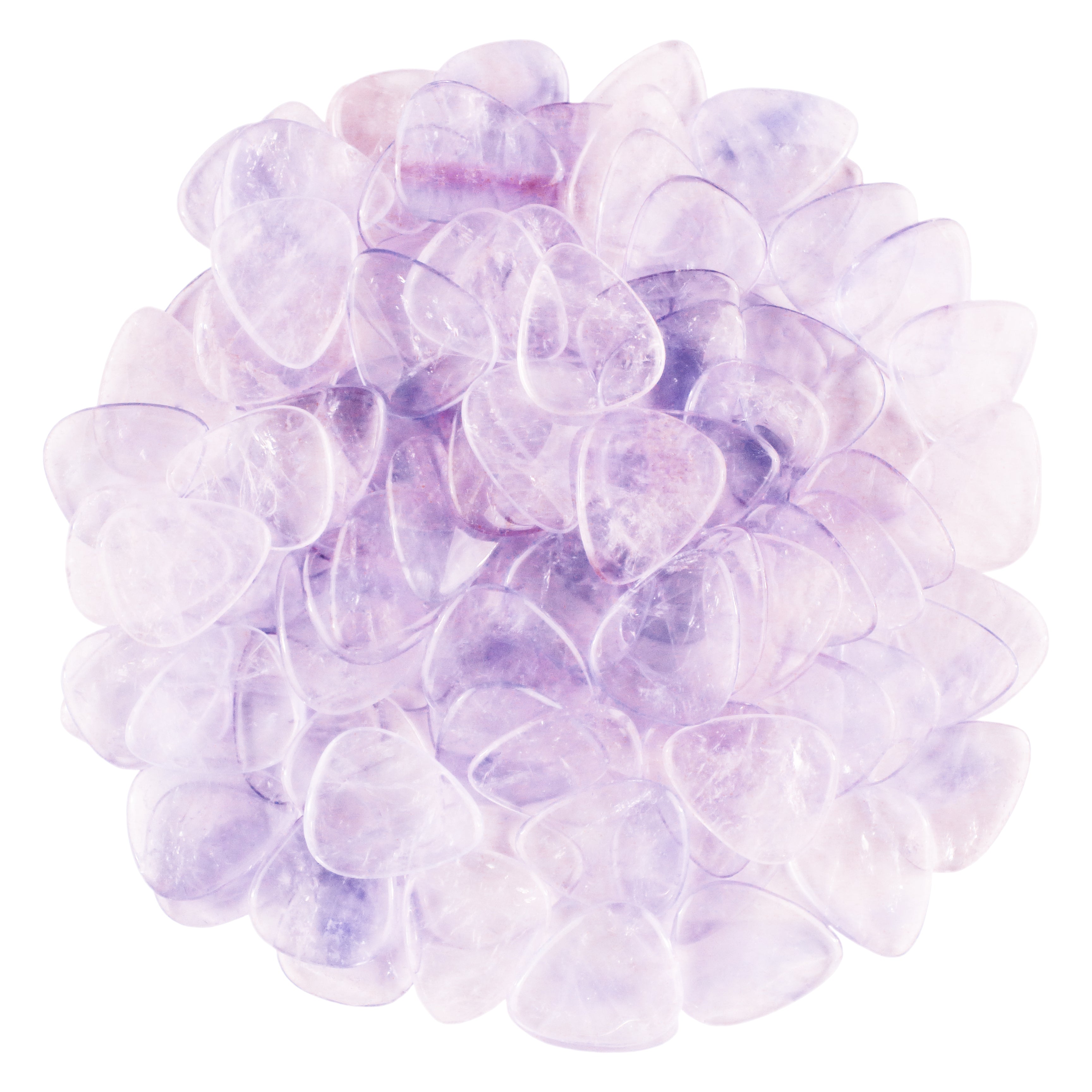 Light Amethyst Stone Guitar Or Bass Pick - 3.0 mm Ultra Heavy Gauge - 351 Shape - Specialty Handmade Gemstone Exotic Plectrum Exotic Plectrums