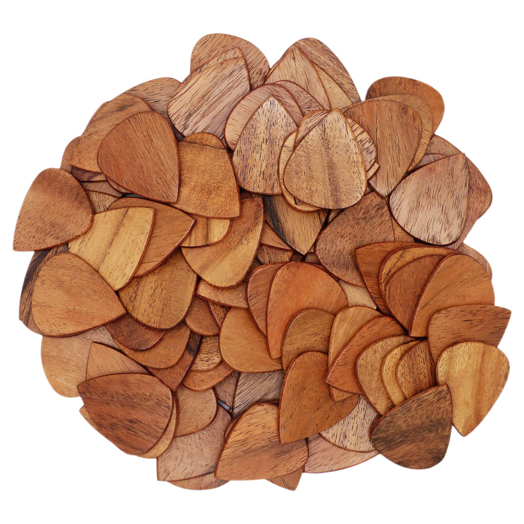 Acacia Wood Guitar Or Bass Pick - 1.5 mm Heavy Gauge - 351 Shape - Natural Finish Handmade Specialty Exotic Plectrum Exotic Plectrums